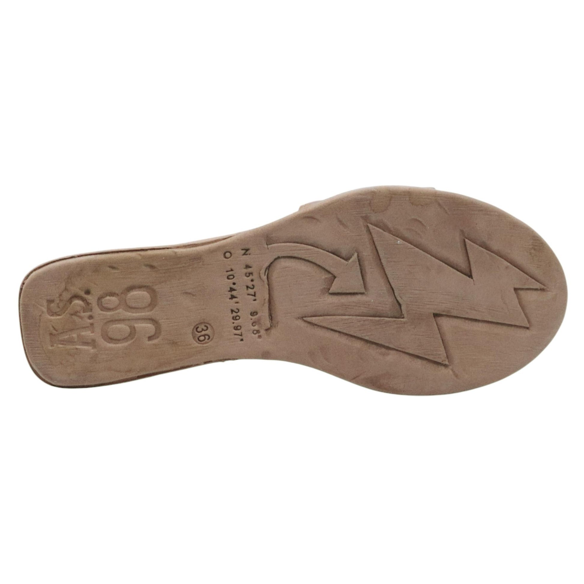 Sandalo donna AS98 A15044 in pelle color grano 