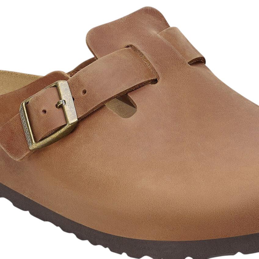 Birkenstock Boston pelle oliata Cognac 1028179 sabot unisex narrow fit 