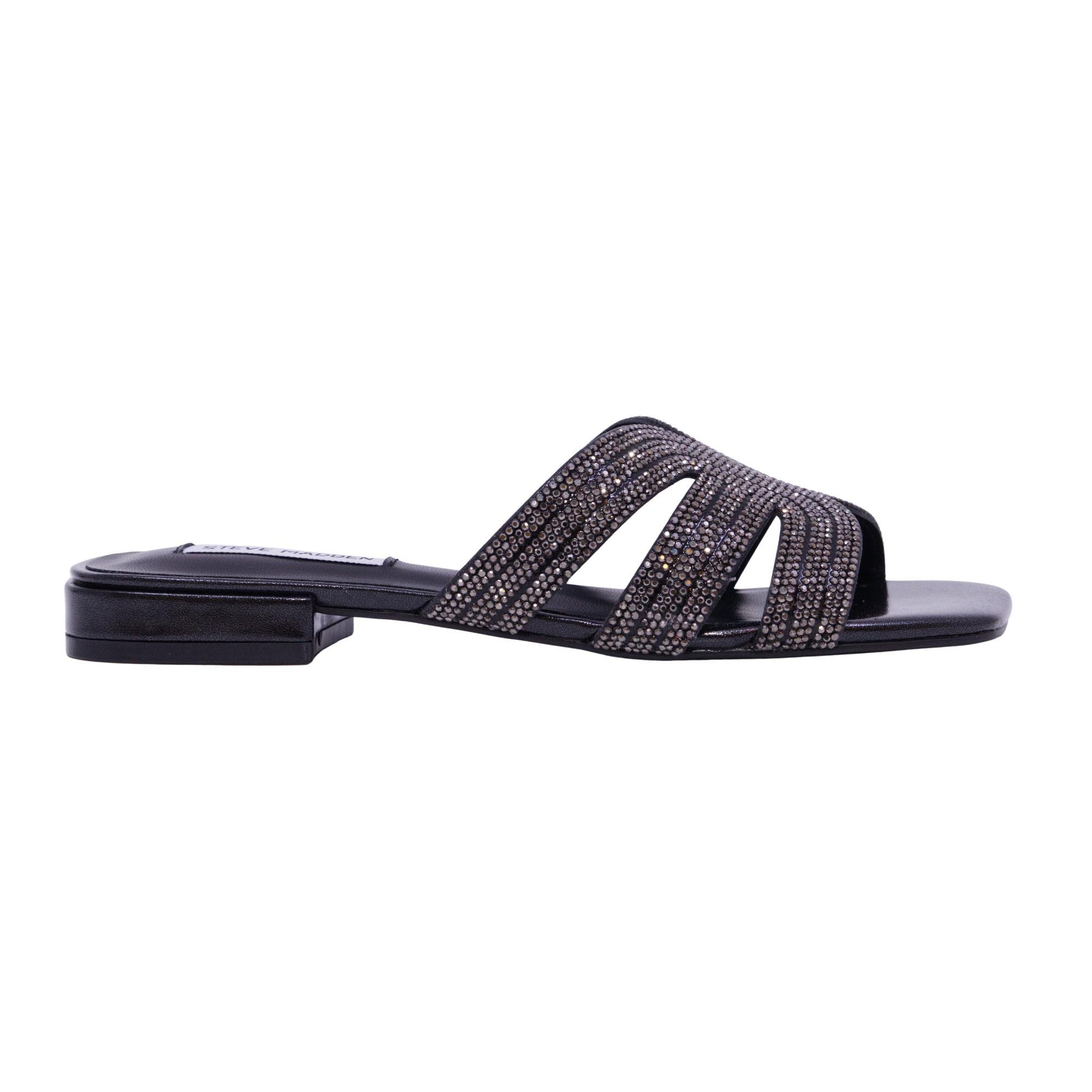 Steve Madden Sequel sandalo donna color nero con strass 