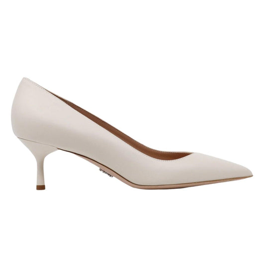 Sergio Levantesi décolleté da donna realizzata in pelle opaca di colore crema 