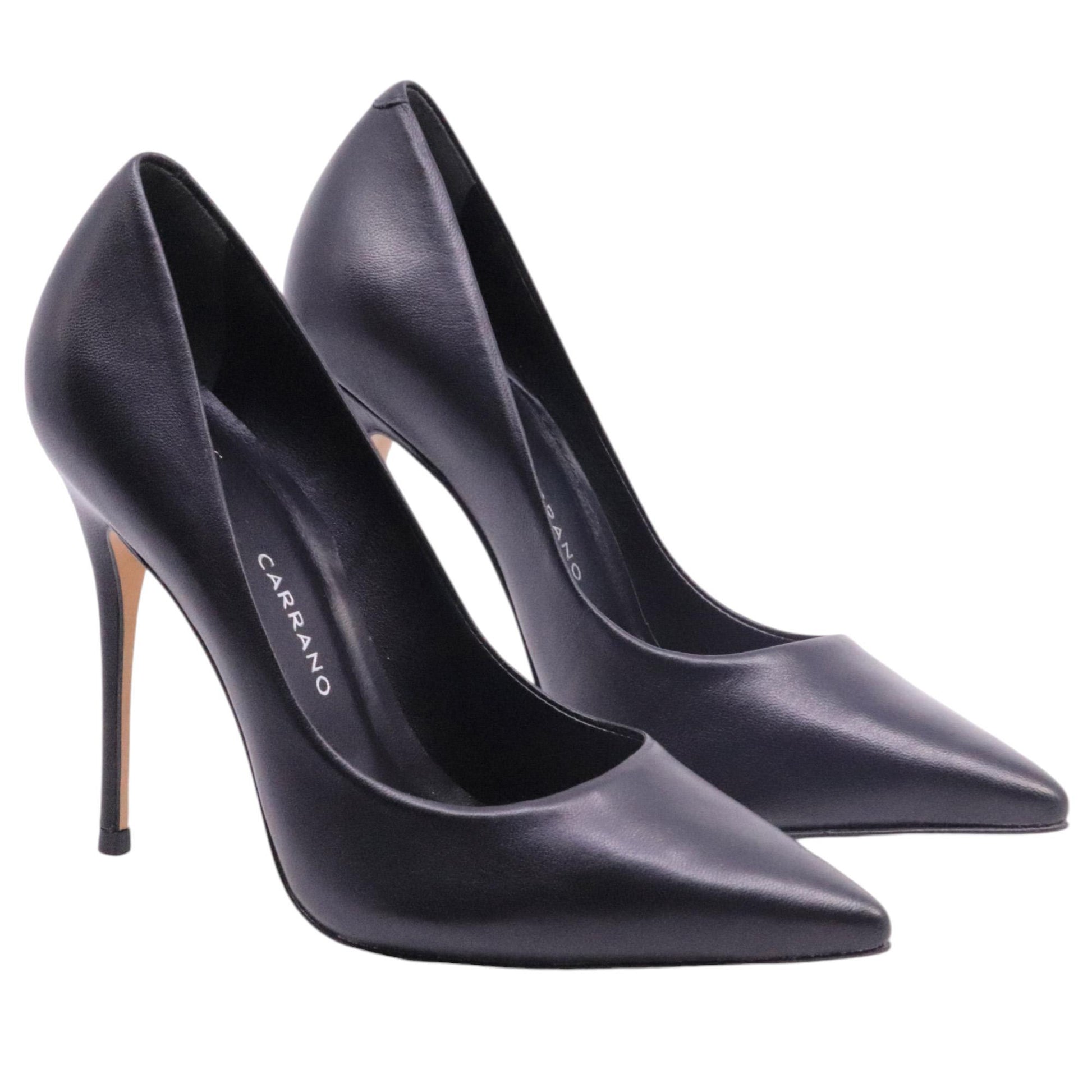 Décolleté donna Carrano 404003 in pelle di colore nero 