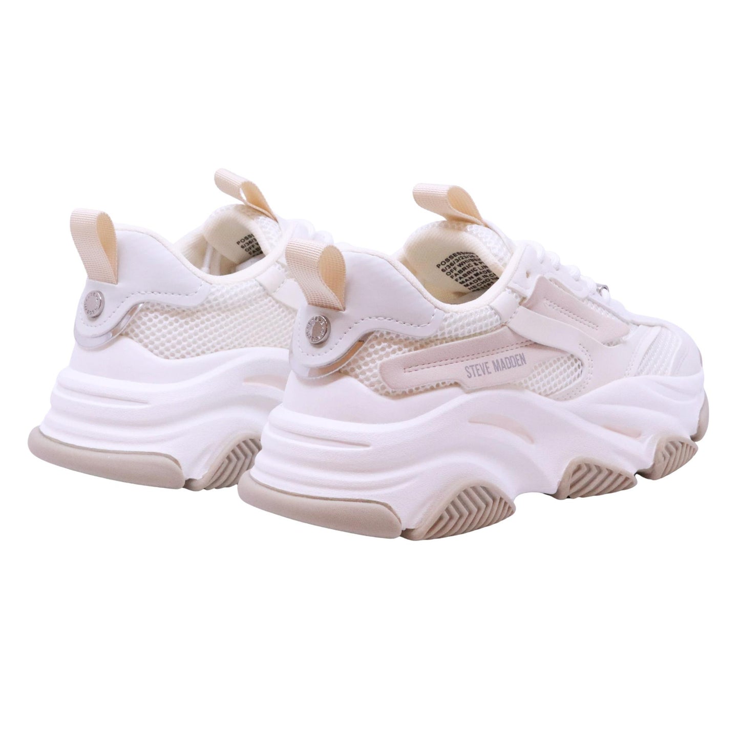 Steve Madden Possession sneaker donna tessuto off-white beige grigio POSSESSION-EOFFWHT/BEGGRY STEVE MADDEN