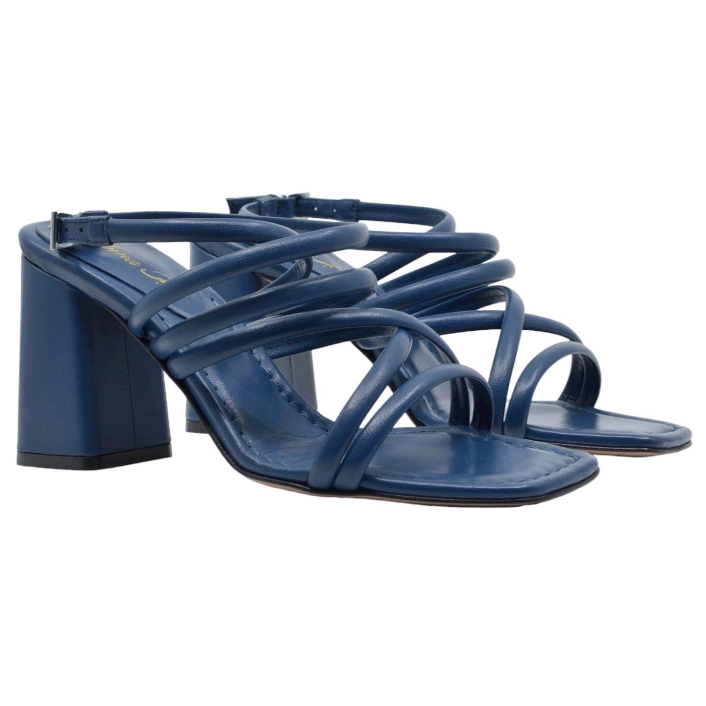 <EM>Sandalo donna Anna F in elegante pelle di colore blu</EM><BR/> 