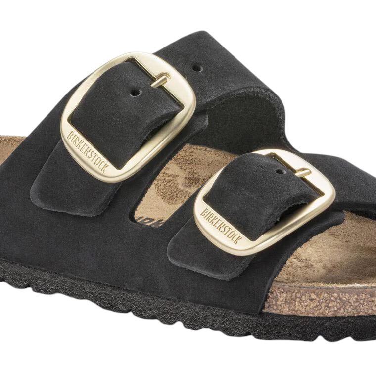 Birkenstock Arizona Big Buckle doppia fibbia nubuk nero 