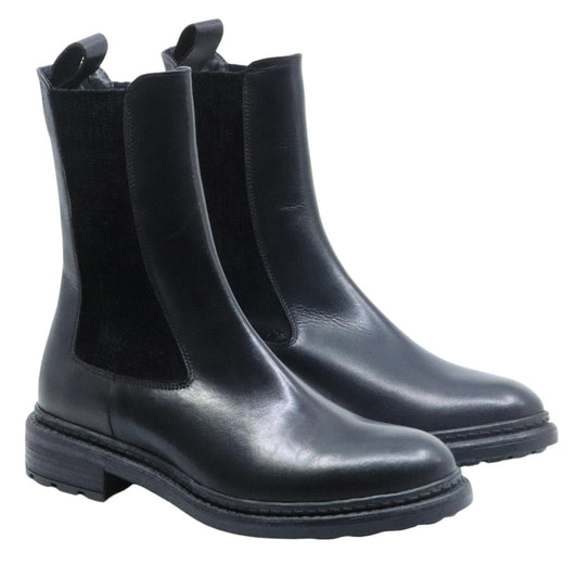Chelsea boot donna The Seller GD729 in pelle nero 