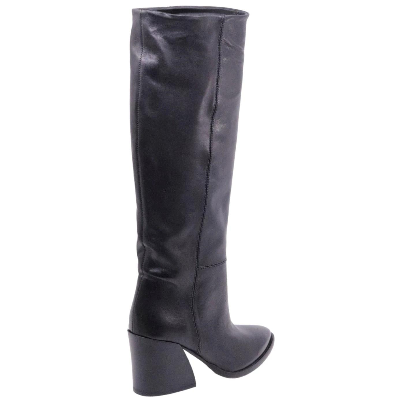 Stivale donna Curiositè 1634 in pelle in colore nero 