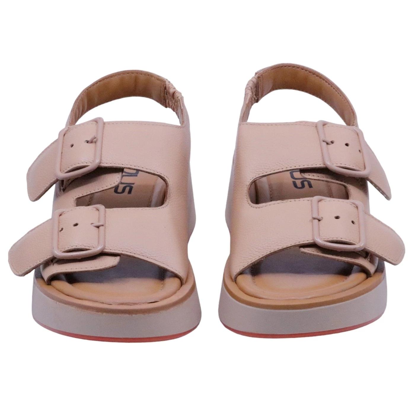 Sandalo zeppa Mjus T99001 in pelle beige 