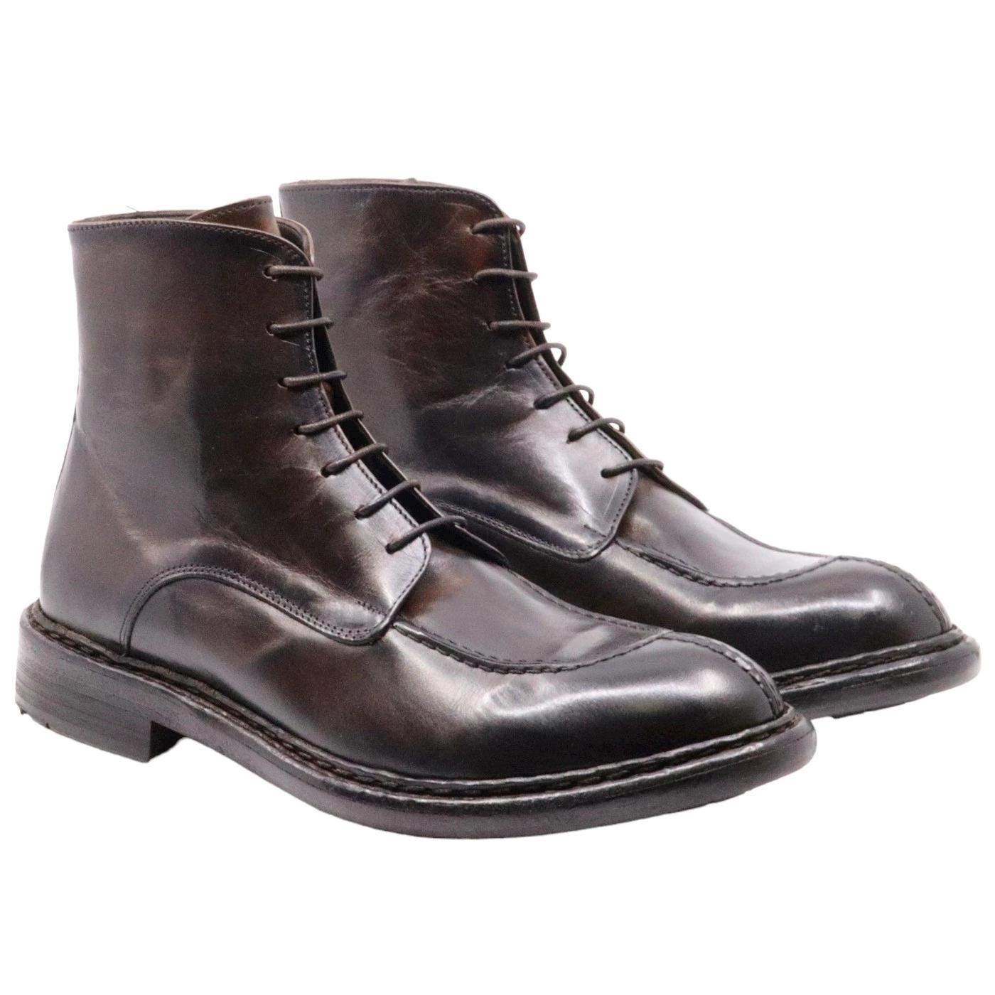 Stivaletto da uomo Crispiniano in pelle di colore marrone 