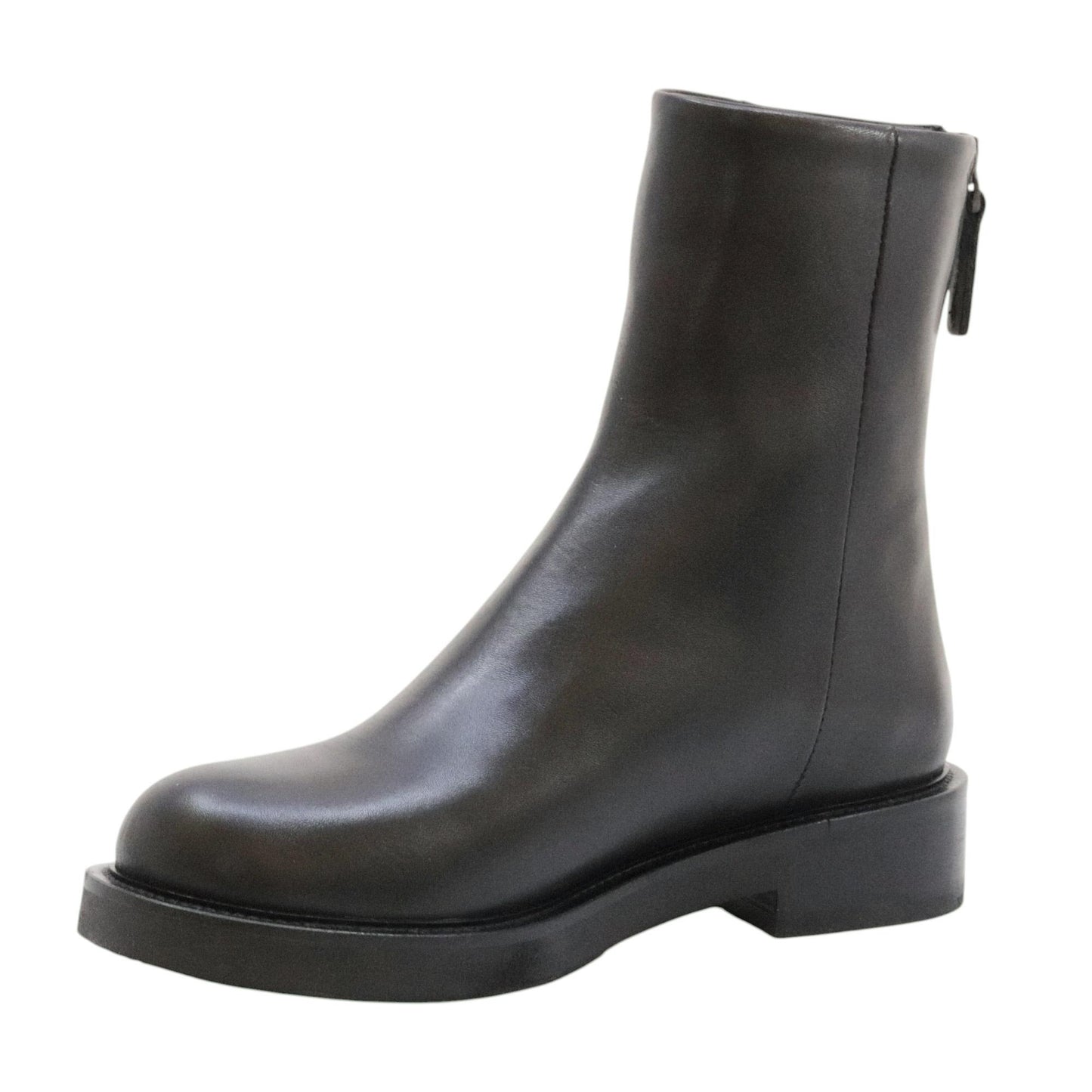 The Seller MW547 stivaletto donna in pelle nera con zip posteriore 