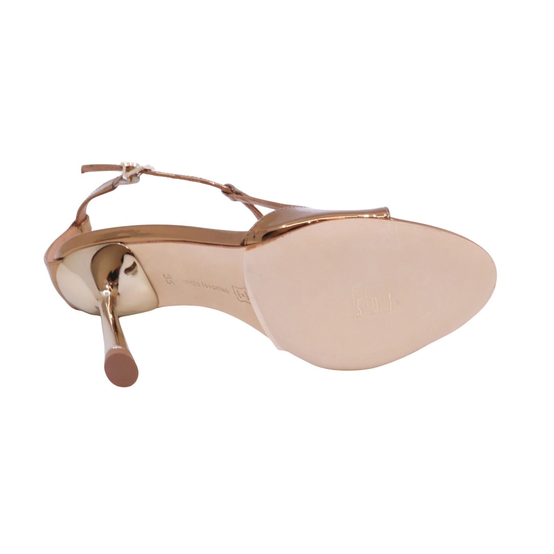 Sergio Levantesi Stella6 sandalo donna specchio bronzo con tacco 