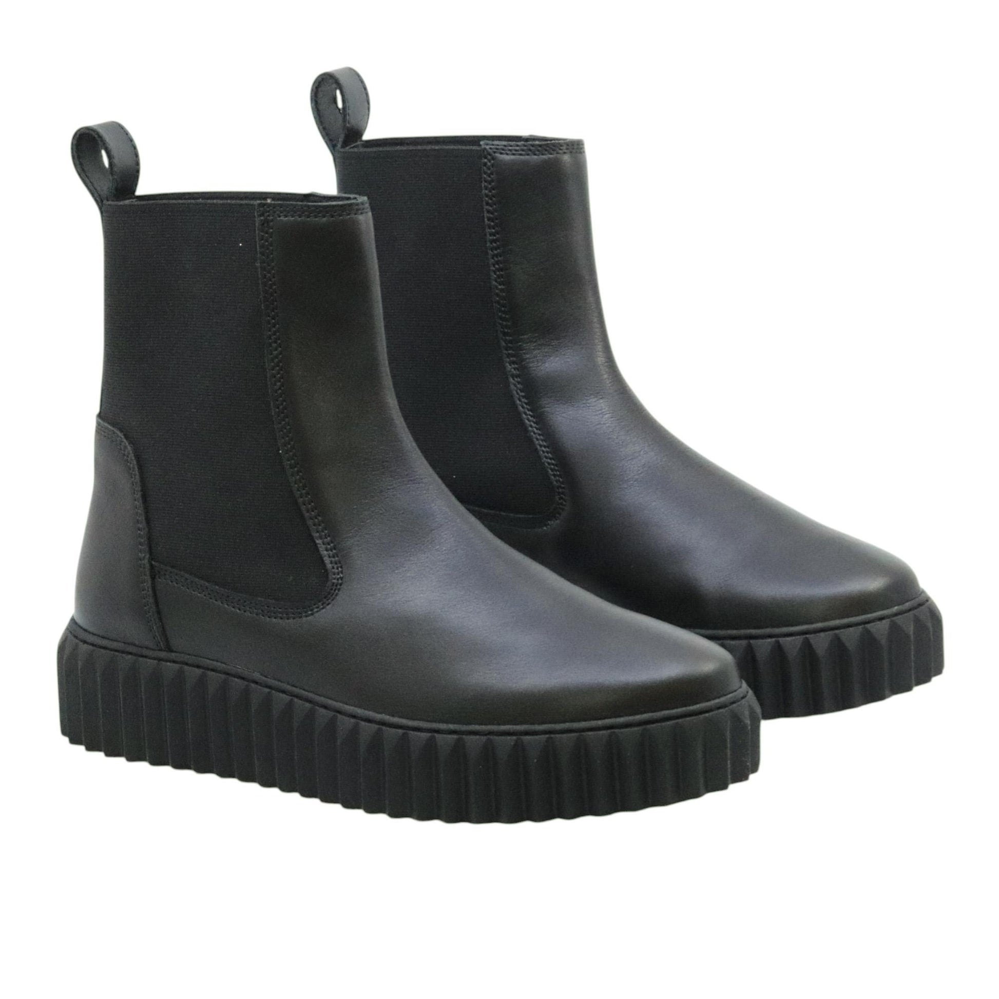 Voile Blanche Beth stivaletto donna in pelle nera 