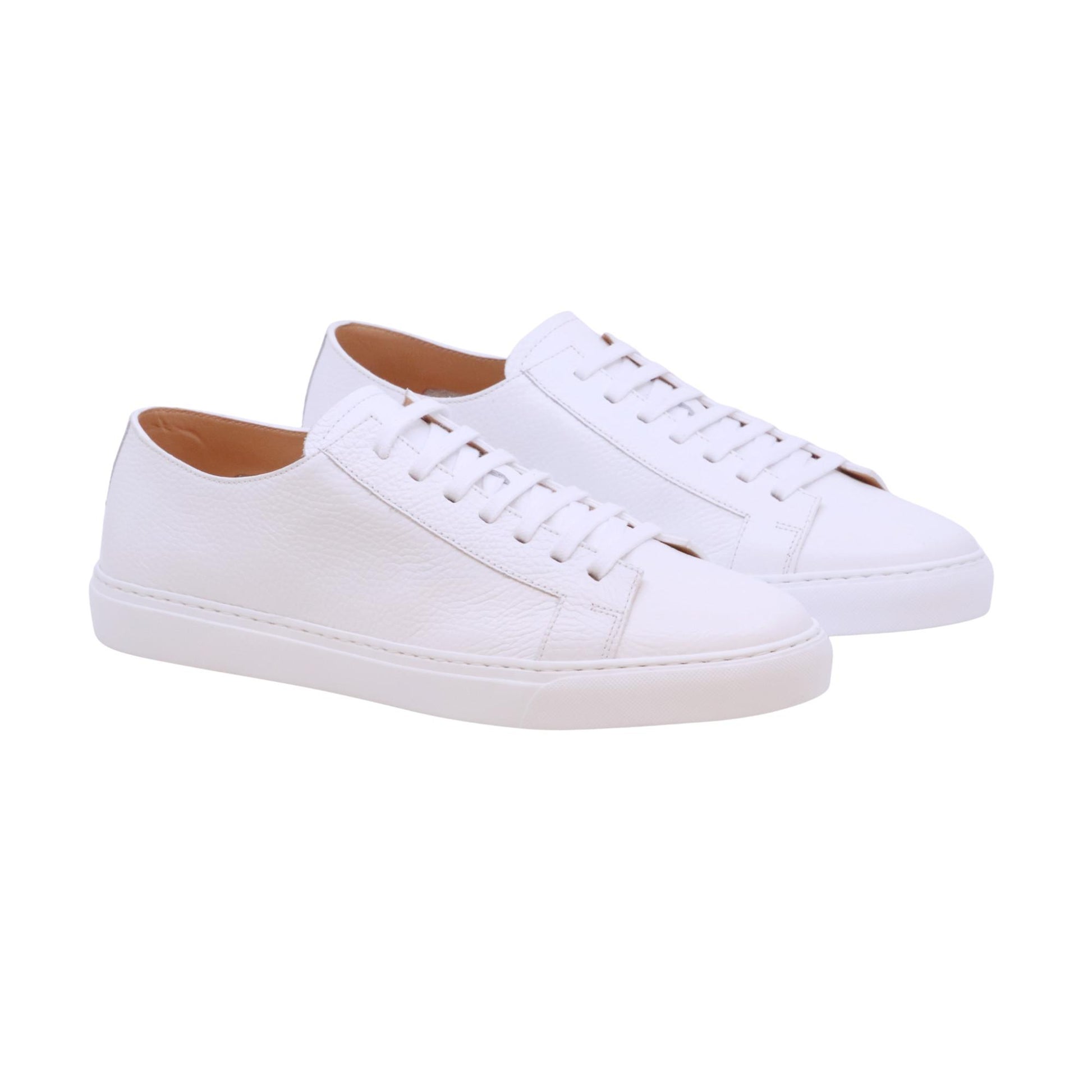 Triver Flight 465-02 sneaker uomo in pelle bianca casual elegante Made in Italy 