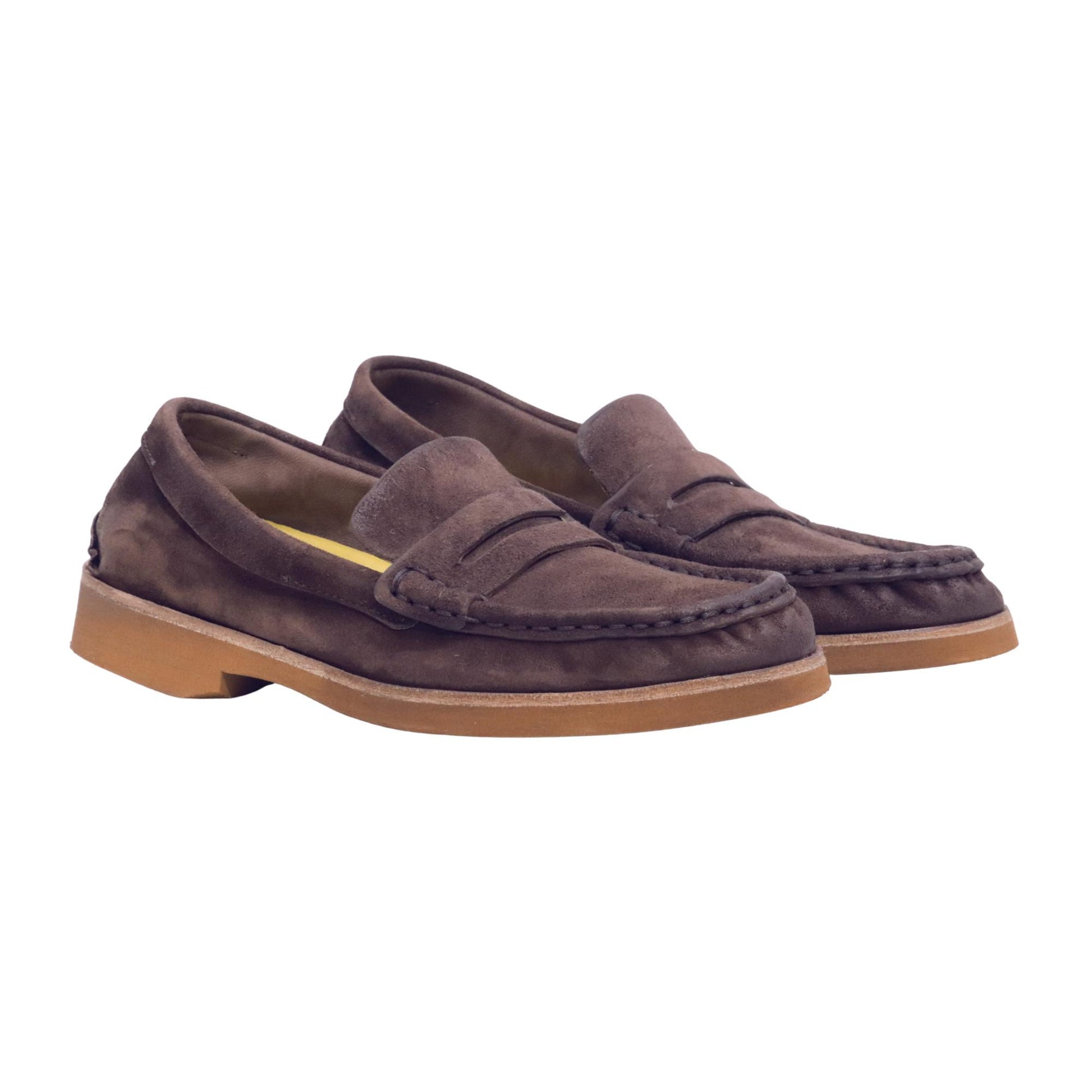 AS98 Benso Z58101 mocassino uomo in camoscio ebano con suola in gomma 