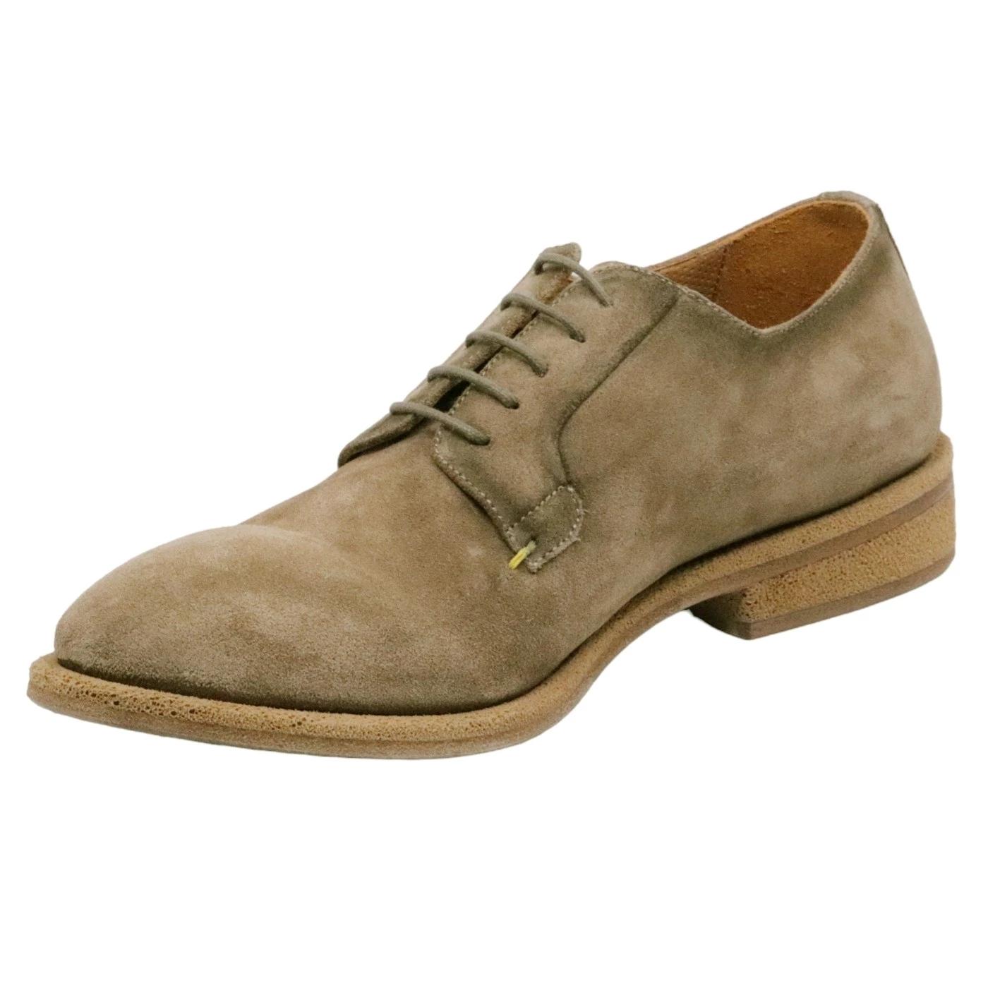 Scarpa Derby uomo Crispiniano 490 in pelle scamosciata taupe 