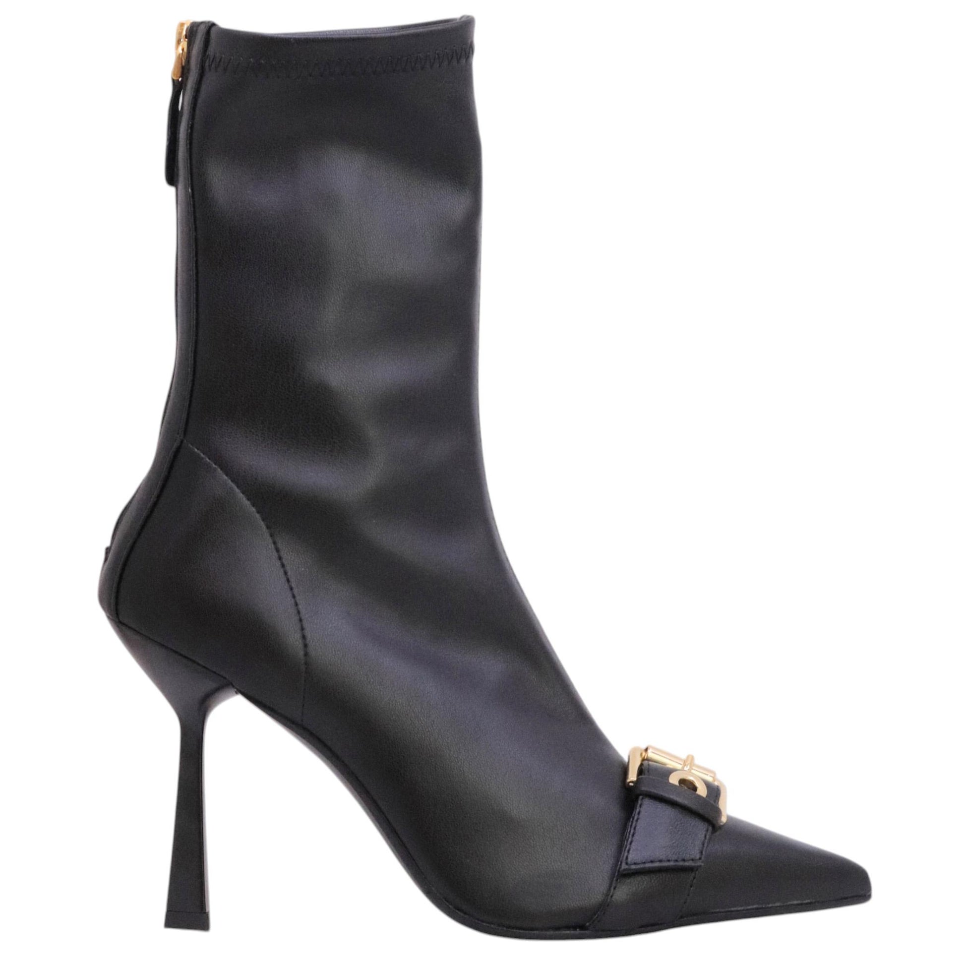 Chantal 1962 2714 tronchetto donna in pelle nera 