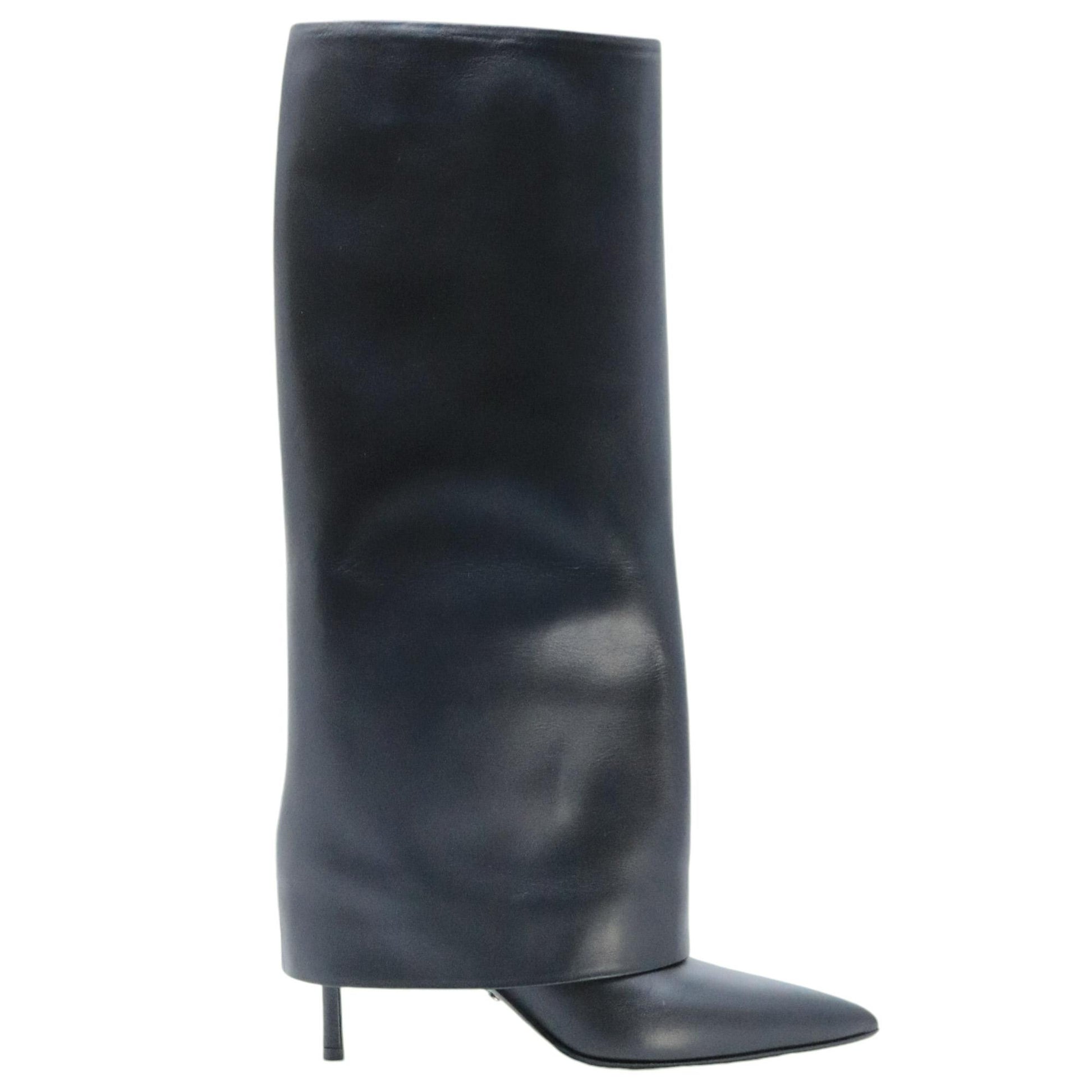 Stivale con ghetta Sergio Levantesi Gorizia in pelle nera 