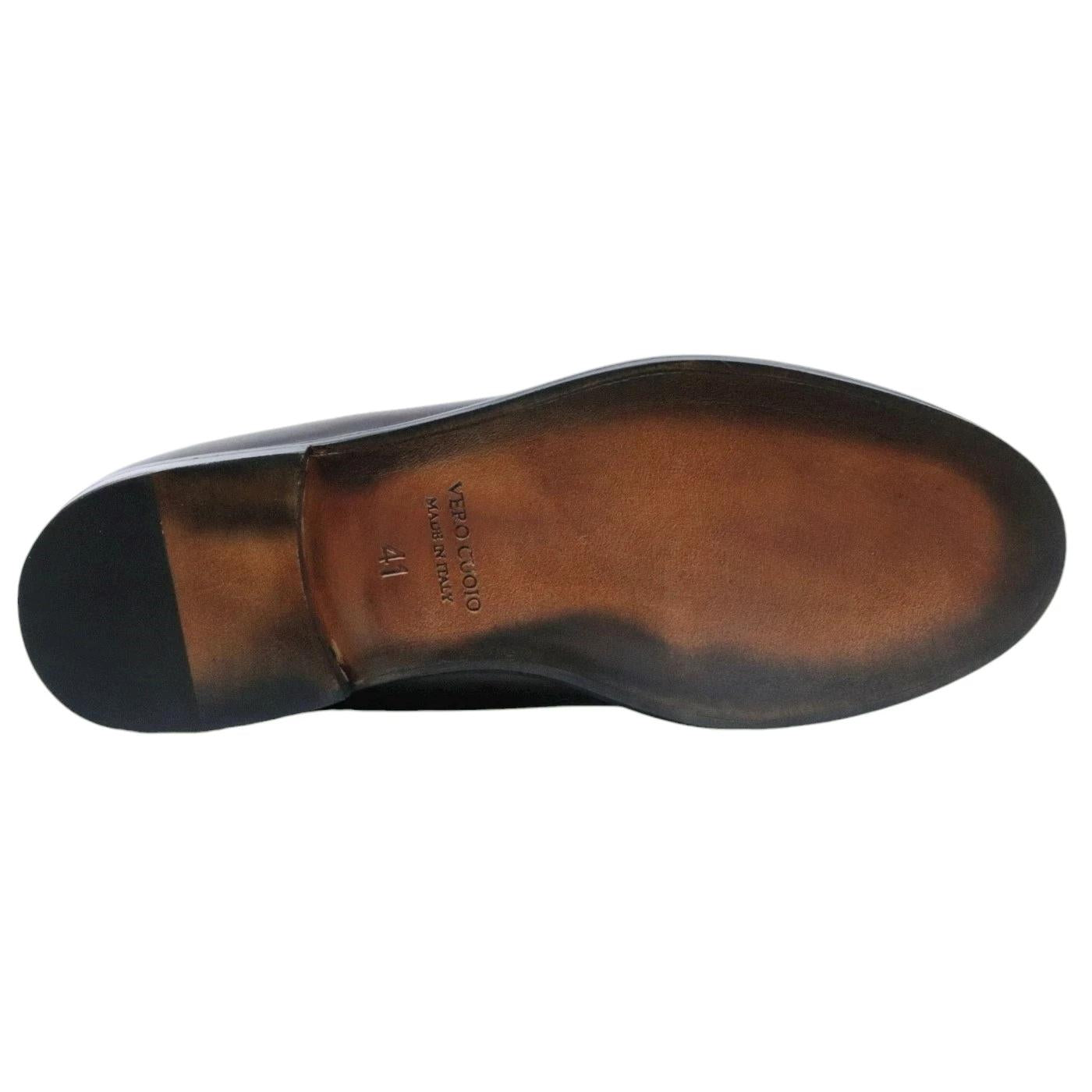Scarpa Derby uomo Crispiniano 490 in pelle testa di moro 