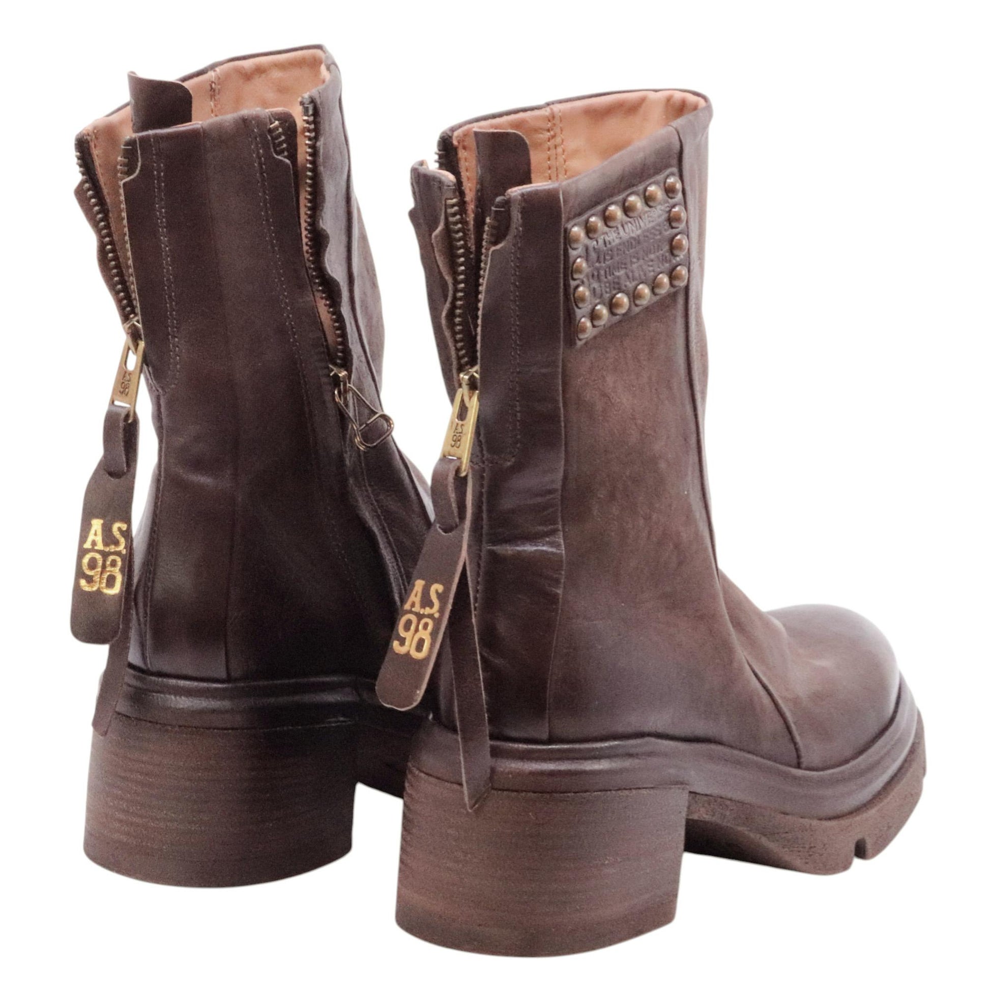 AS98 Eclipse A89227 stivaletto donna in pelle marrone ebano 