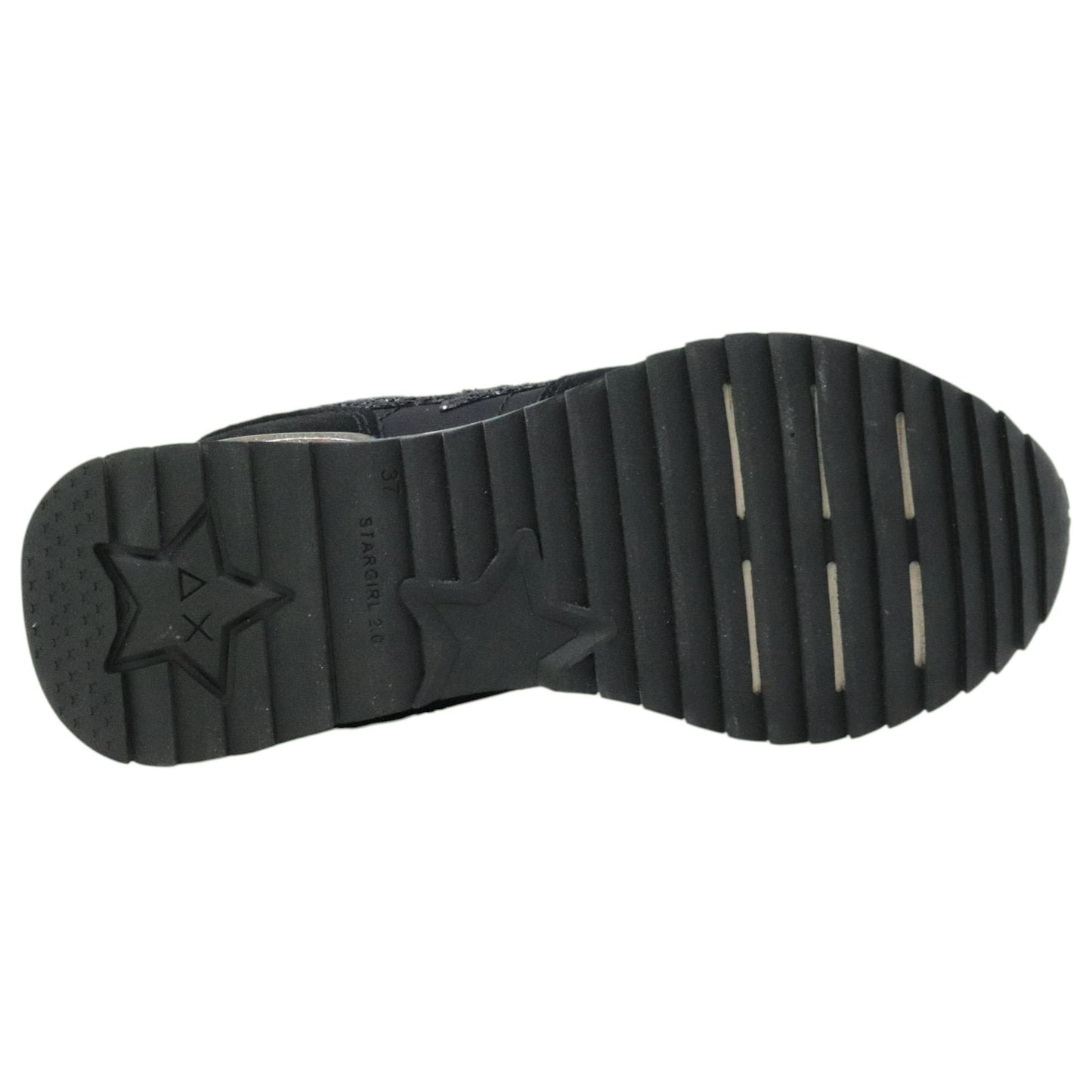 SUN68 Stargirl Glitter Z45217 sneaker donna in nylon e suede nero 
