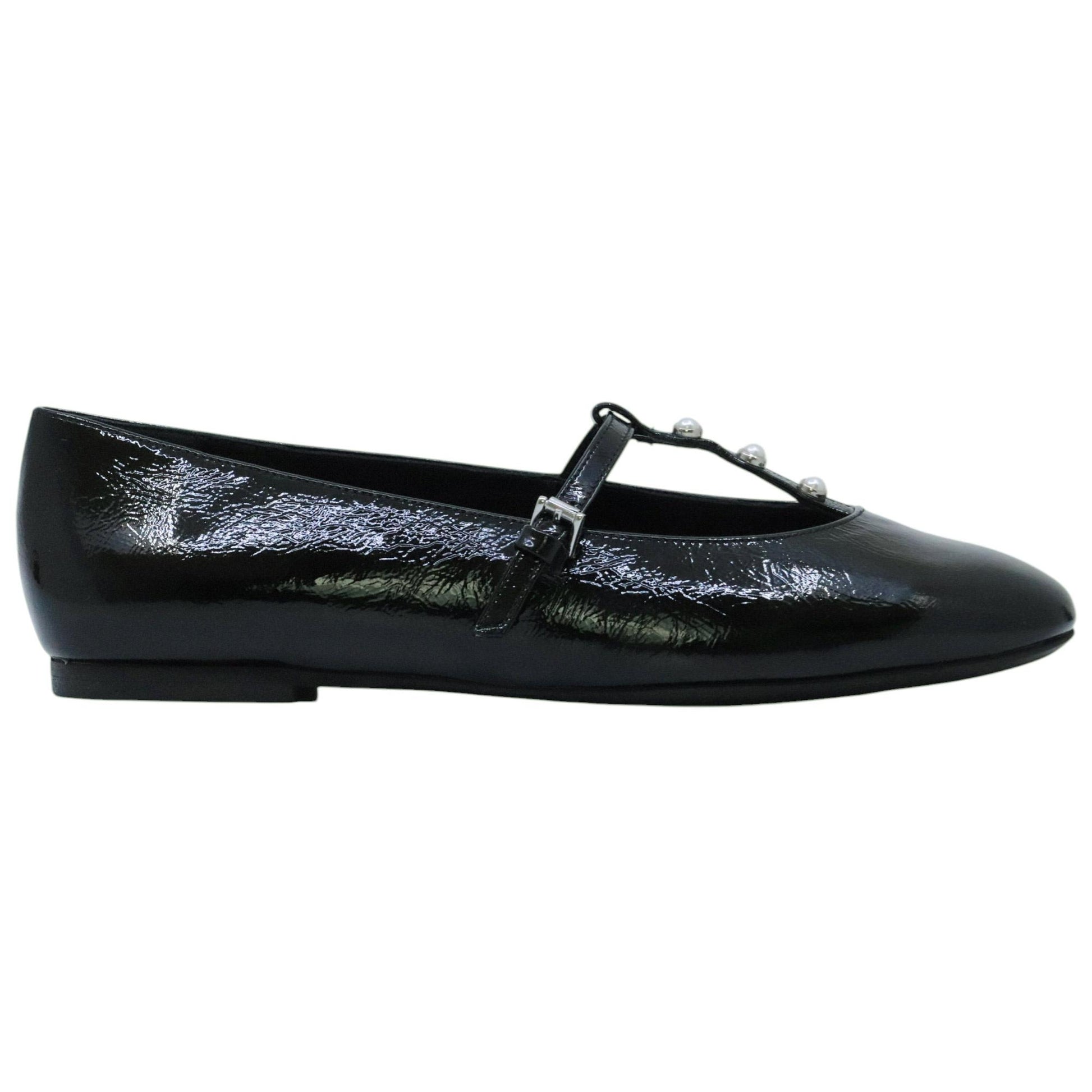 Fabio Rusconi 3039 ballerina donna in pelle naplak nera 