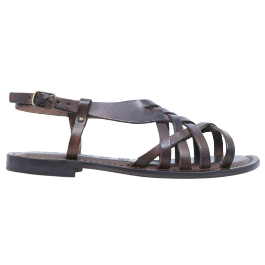 Sandalo donna L'angolo del cuoio Firenze 9988 in pelle marrone 