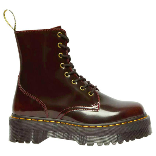 Dr. Martens Jadon platform boot in pelle rosso ciliegia 
