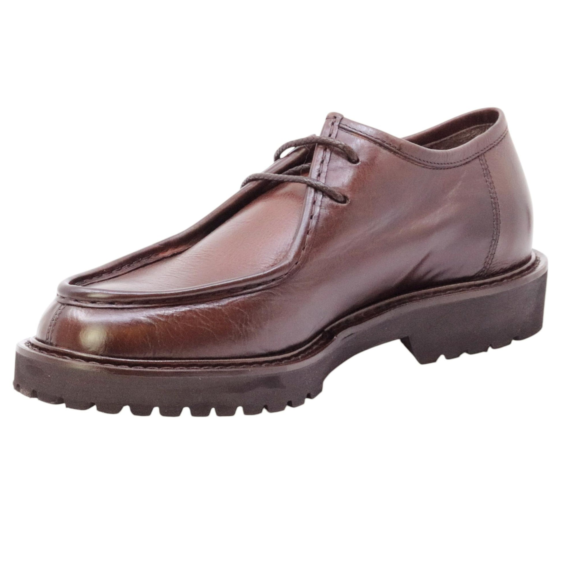 Triver Flight 730 scarpa ingegnere uomo in pelle marrone 