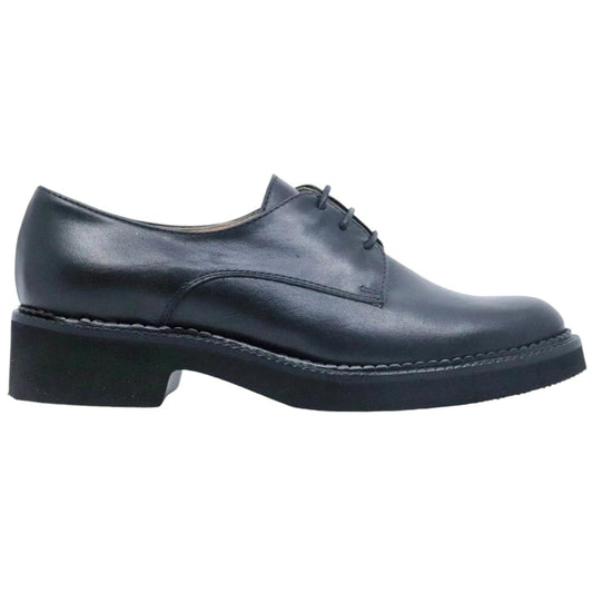 Le Briella 1168 scarpa allacciata donna in pelle nera. 