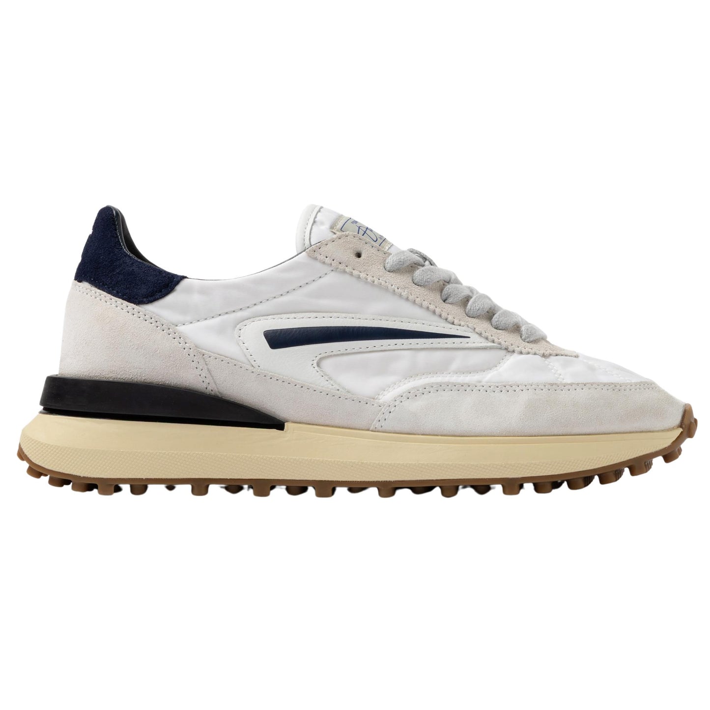 D.A.T.E. Athleta AT-NY-WL sneaker uomo in nylon bianco e blu 