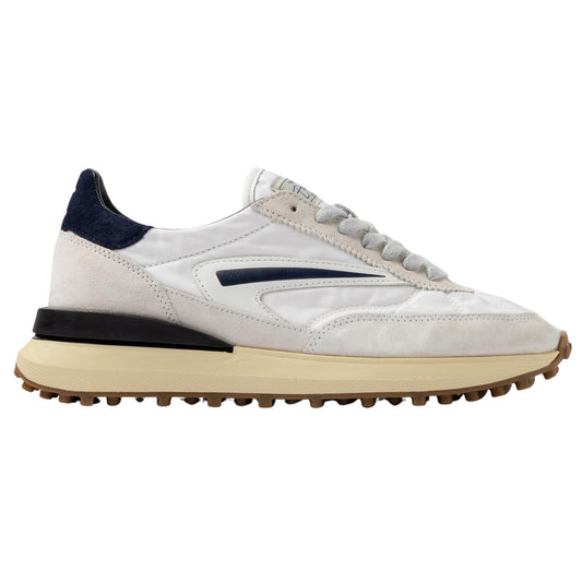 D.A.T.E. Athleta AT-NY-WL sneaker uomo in nylon bianco e blu 