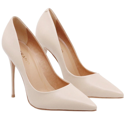 Décolleté donna Carrano 404003 in pelle colore beige biscotto 