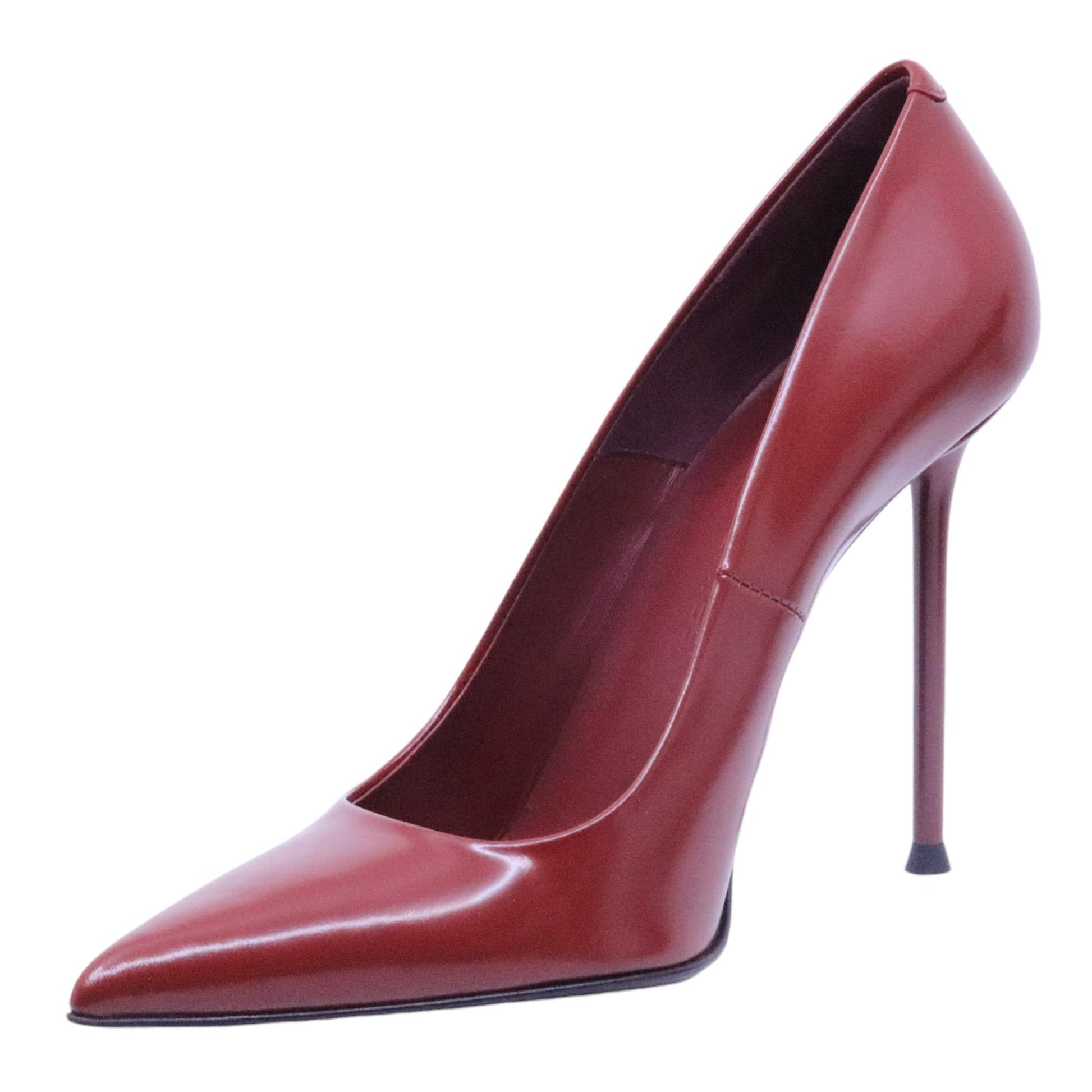 Décolleté donna Sergio Levantesi Ley 5 in pelle amarena 
