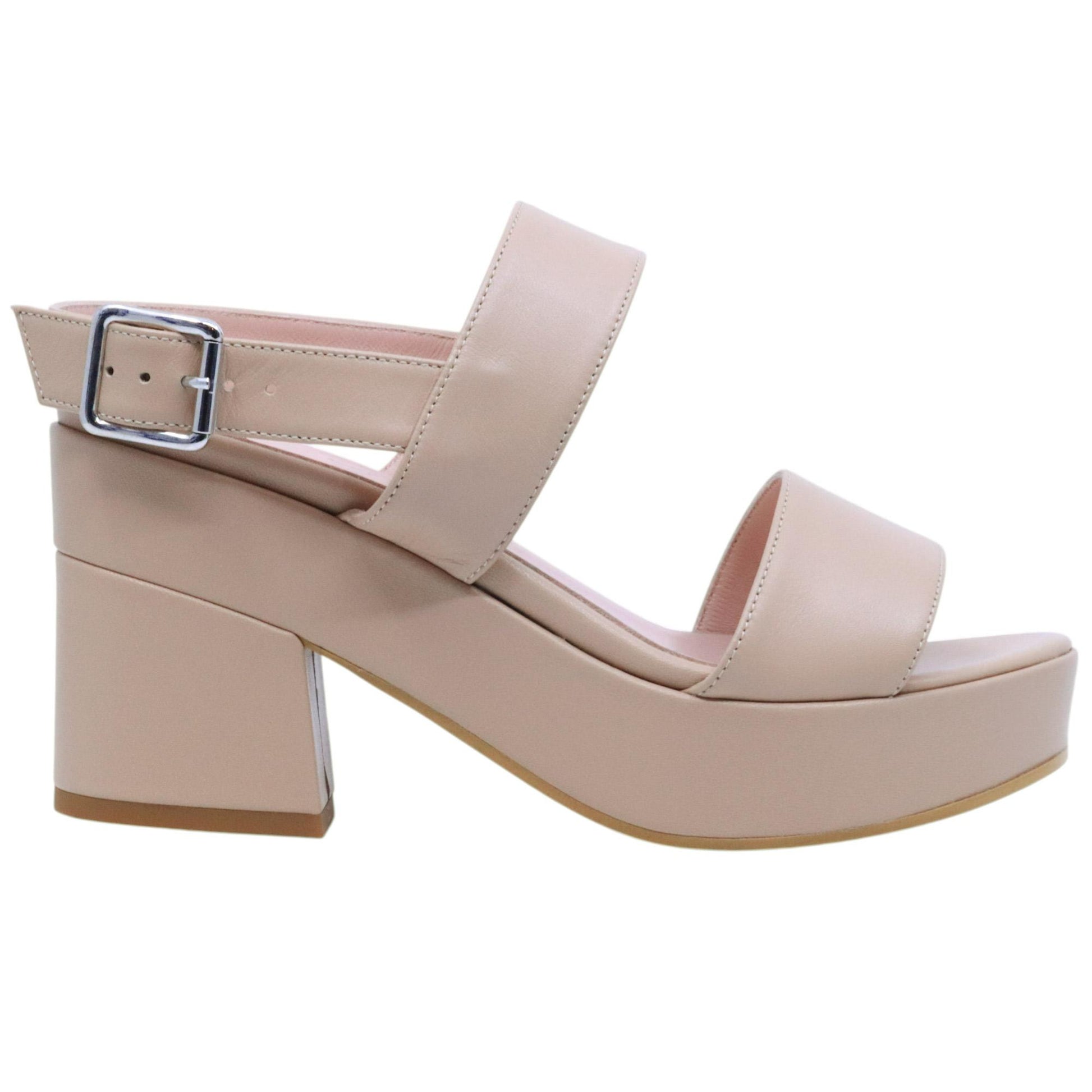 sandalo donna in nappa beige 3685-NAPPABEIGEBEIGE ANNA F.