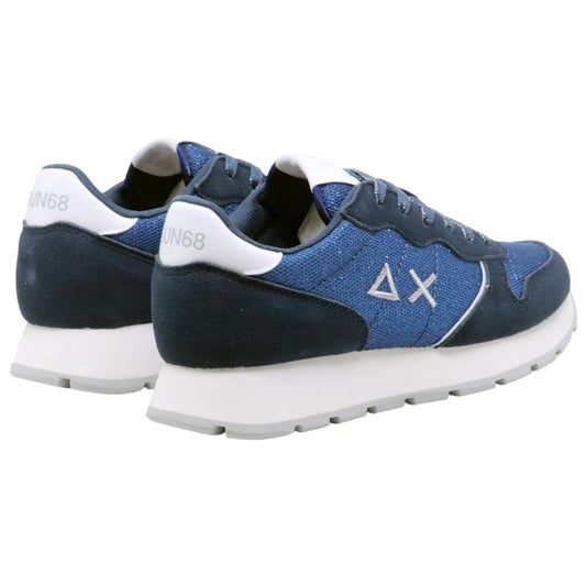 Sneaker donna Sun68 Ally Glitter Textile Z34203 in tessuto blu 