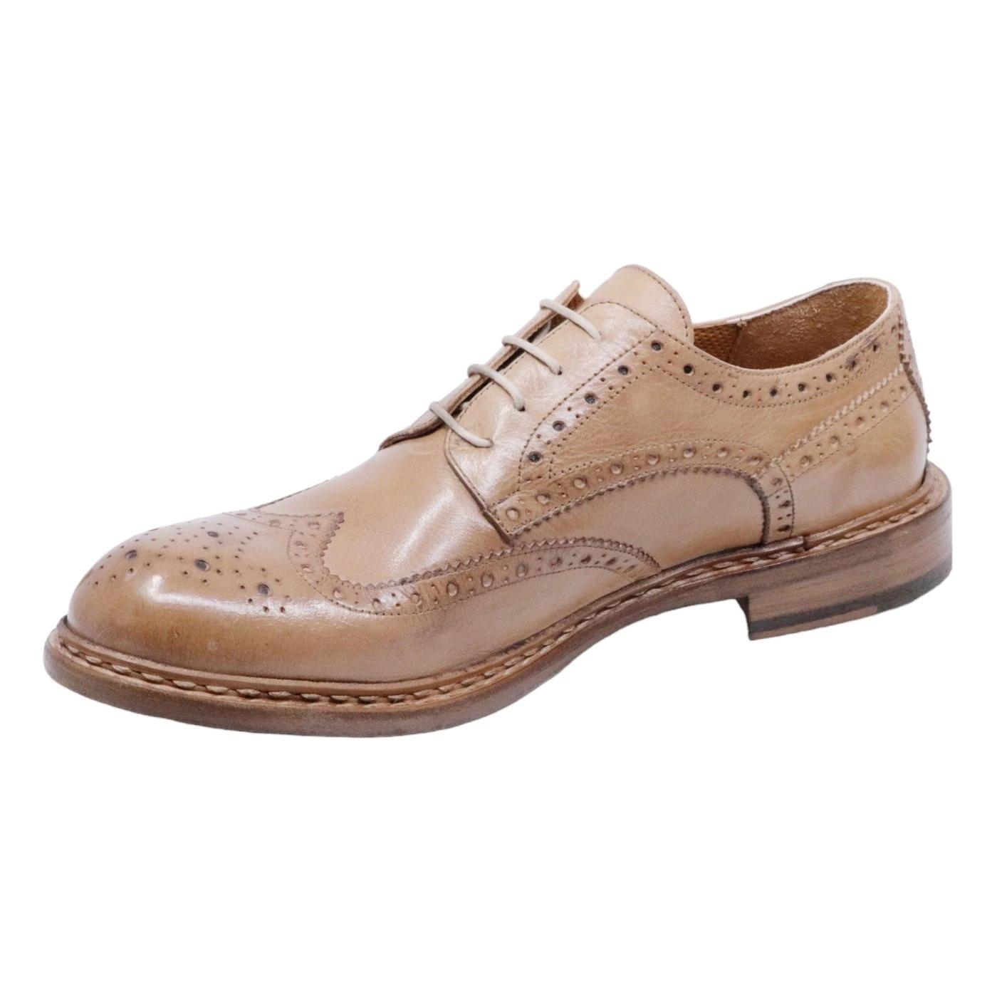 Scarpa Derby imperiale da uomo Crispiniano 481 in pelle color yuta 