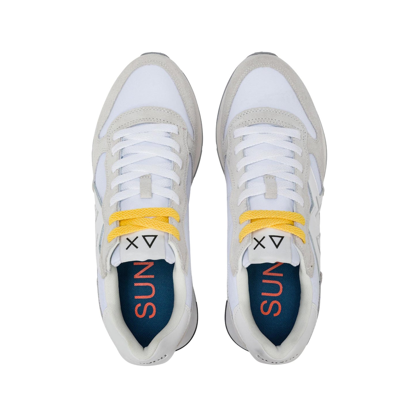 Sun68 Jaki Bicolor Z36116-0101 sneaker uomo bianco in nylon e camoscio 