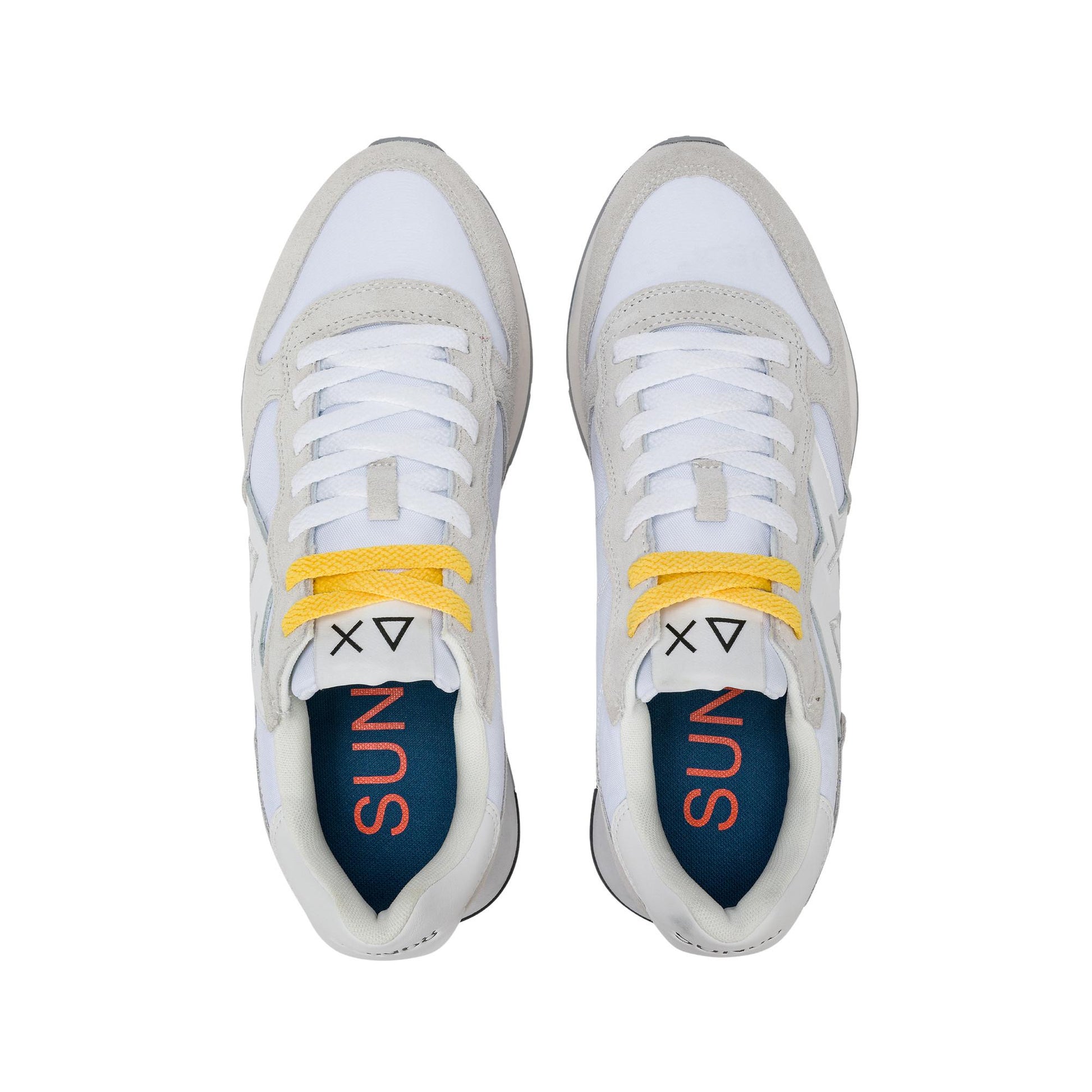 Sun68 Jaki Bicolor Z36116-0101 sneaker uomo bianco in nylon e camoscio 