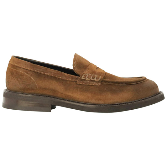 Ducanero 2760 mocassino uomo in camoscio marrone chiaro 