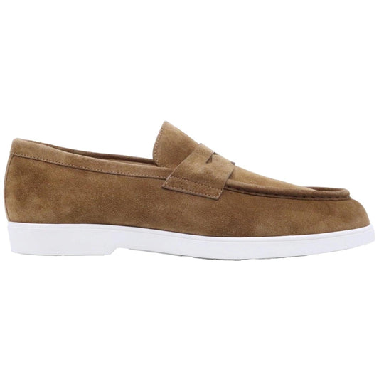 Mocassino uomo Rossano Bisconti in pelle scamosciata di colore sigaro 