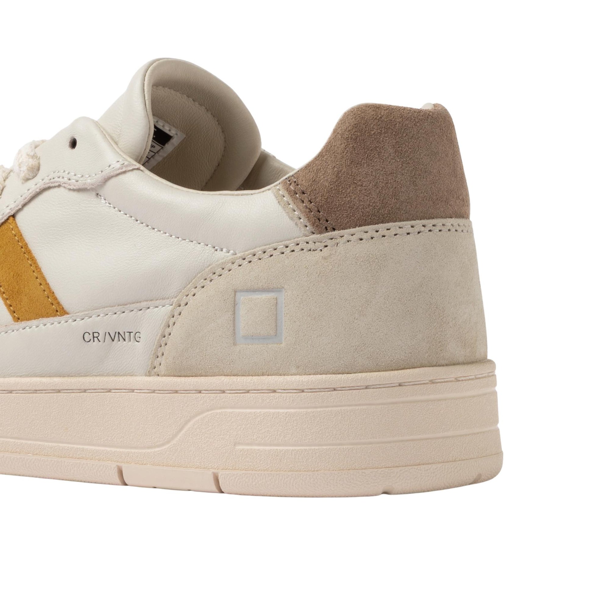 D.A.T.E. Court 2.0 C2-VC-IV sneaker uomo in pelle vintage calf ivory 