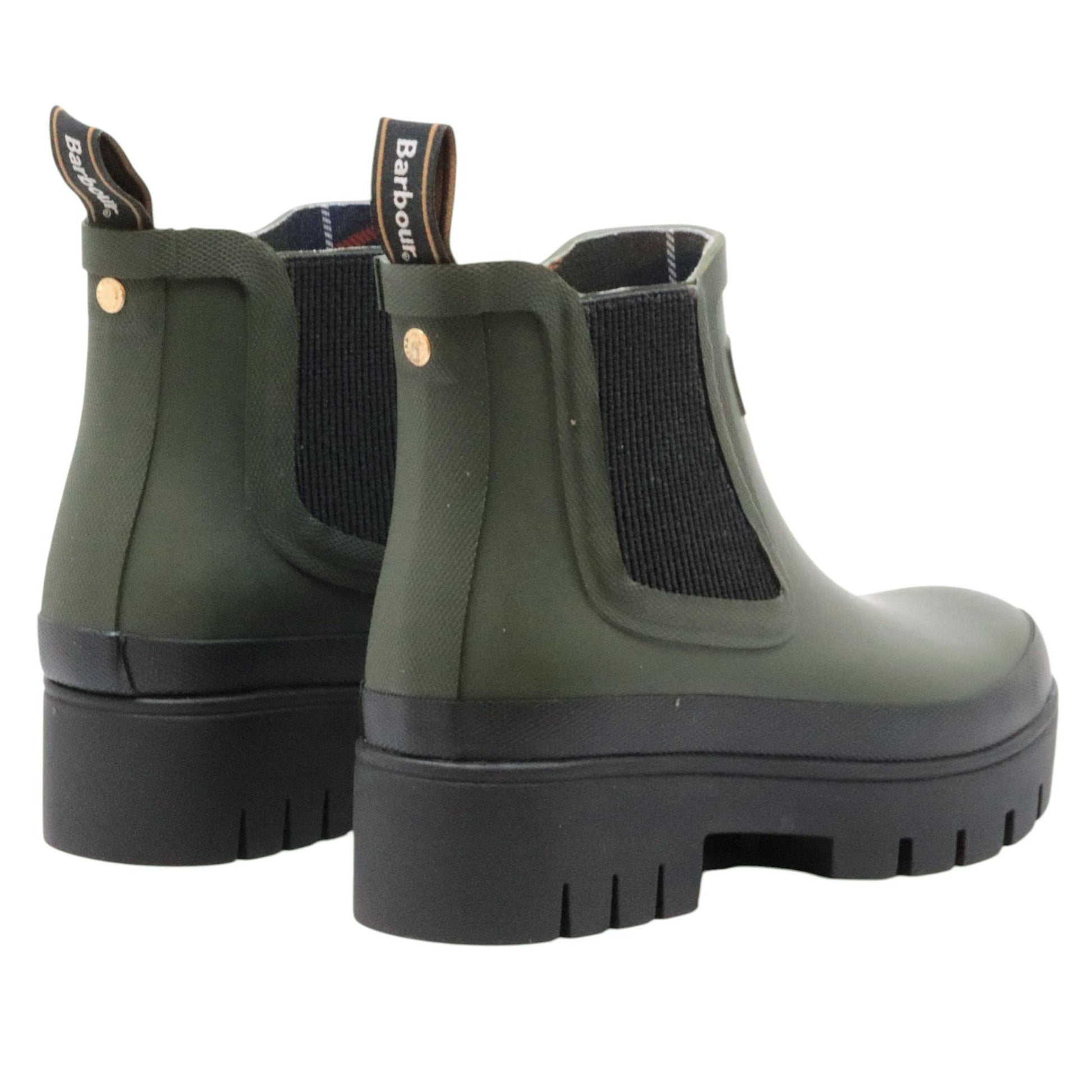 Barbour Halton LRF0100 tronchetto donna in gomma verde oliva 