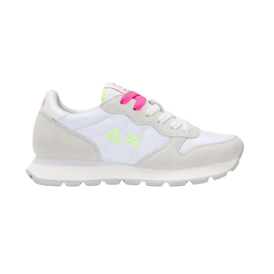 SUN68 Ally Solid Z36201-0162 sneaker donna in camoscio e nylon bianco fucsia fluo 