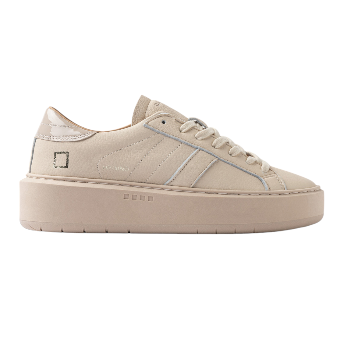 DATE Hill Platform Mono Beige HP MN BI sneaker donna in pelle beige 