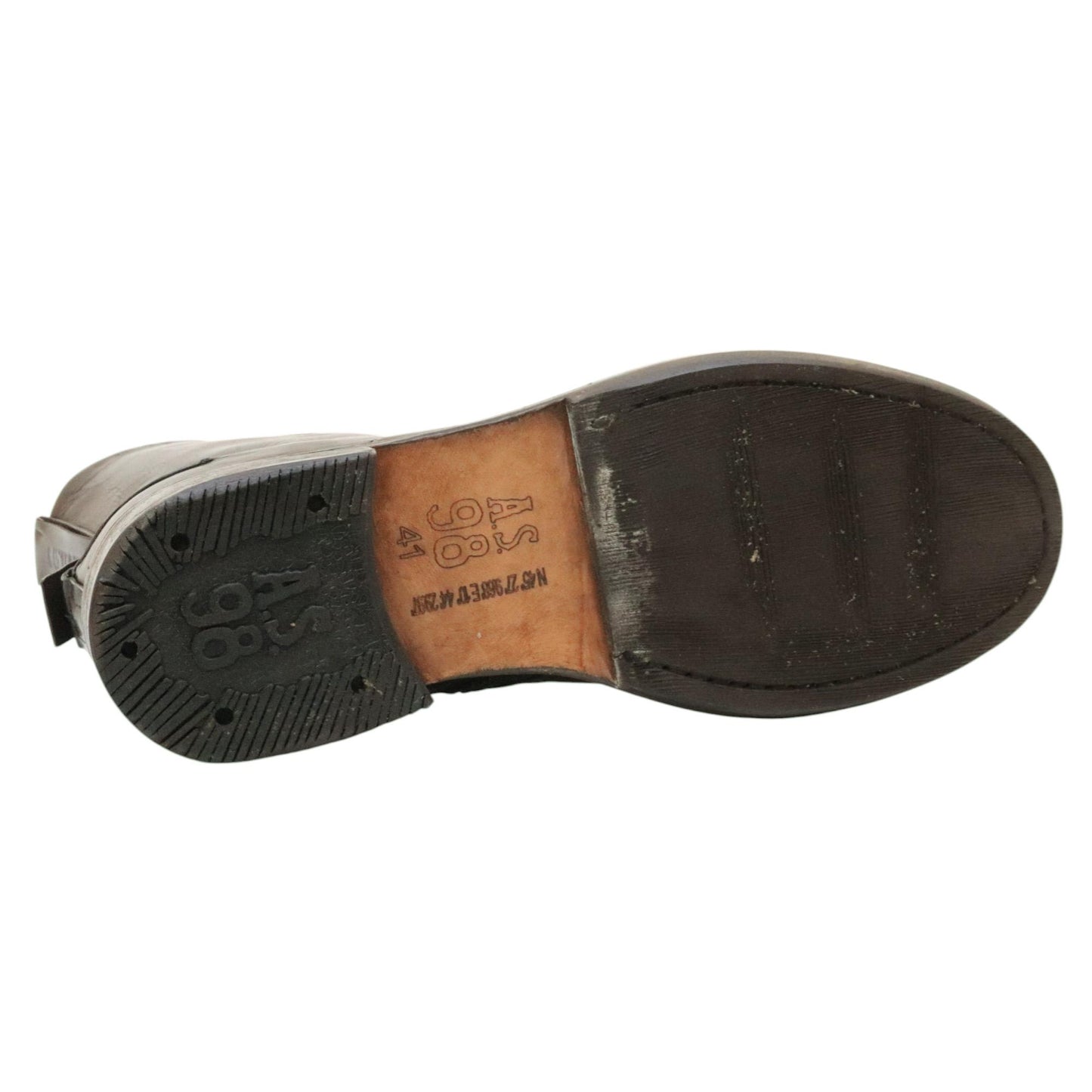 AS98 Z18201 stivaletto uomo in pelle marrone 
