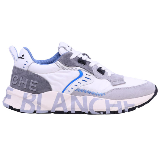 Voile Blanche Club01 sneaker uomo suede nylon grigio e bianco 