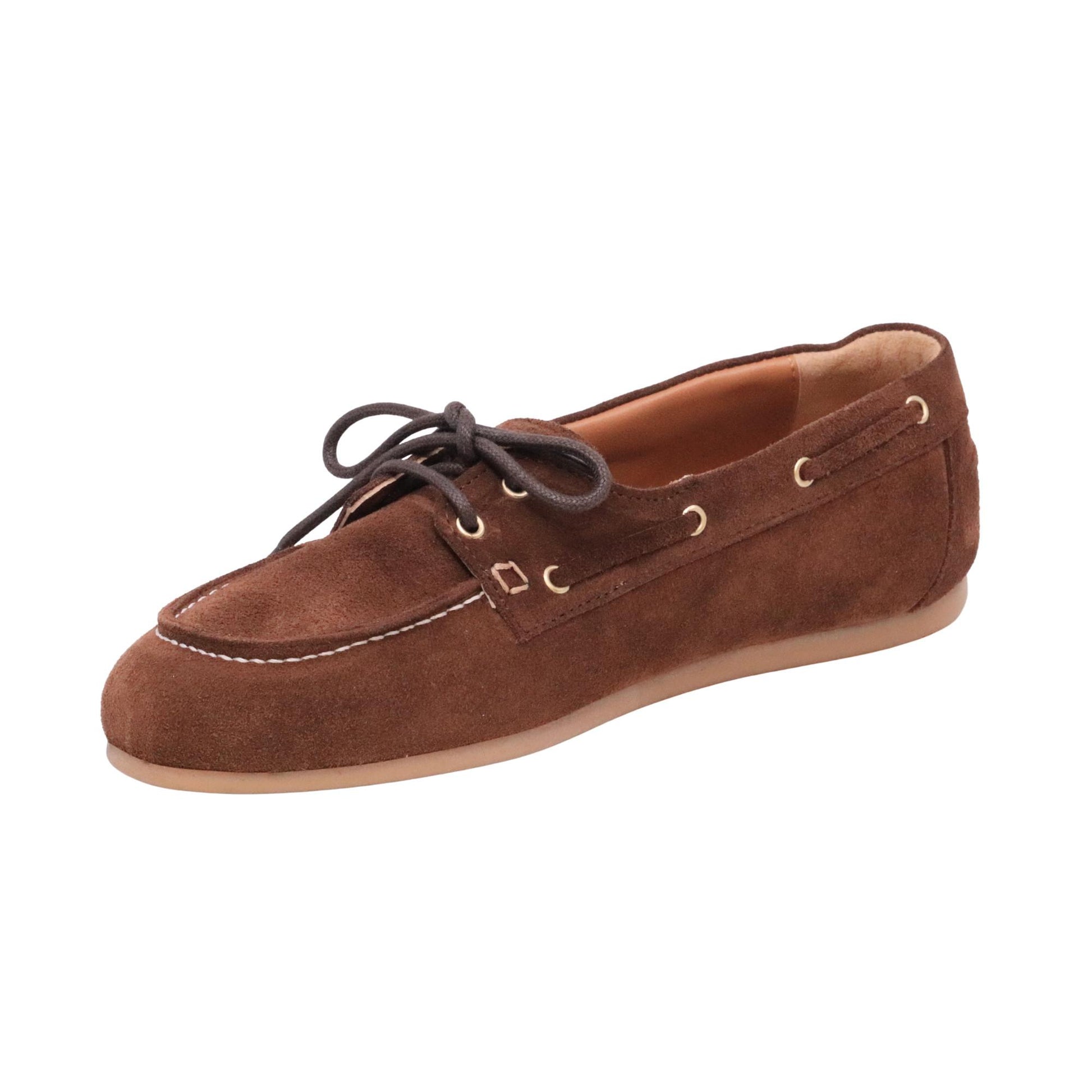 Fabio Rusconi BR2625 scarpa da barca donna in camoscio marrone 