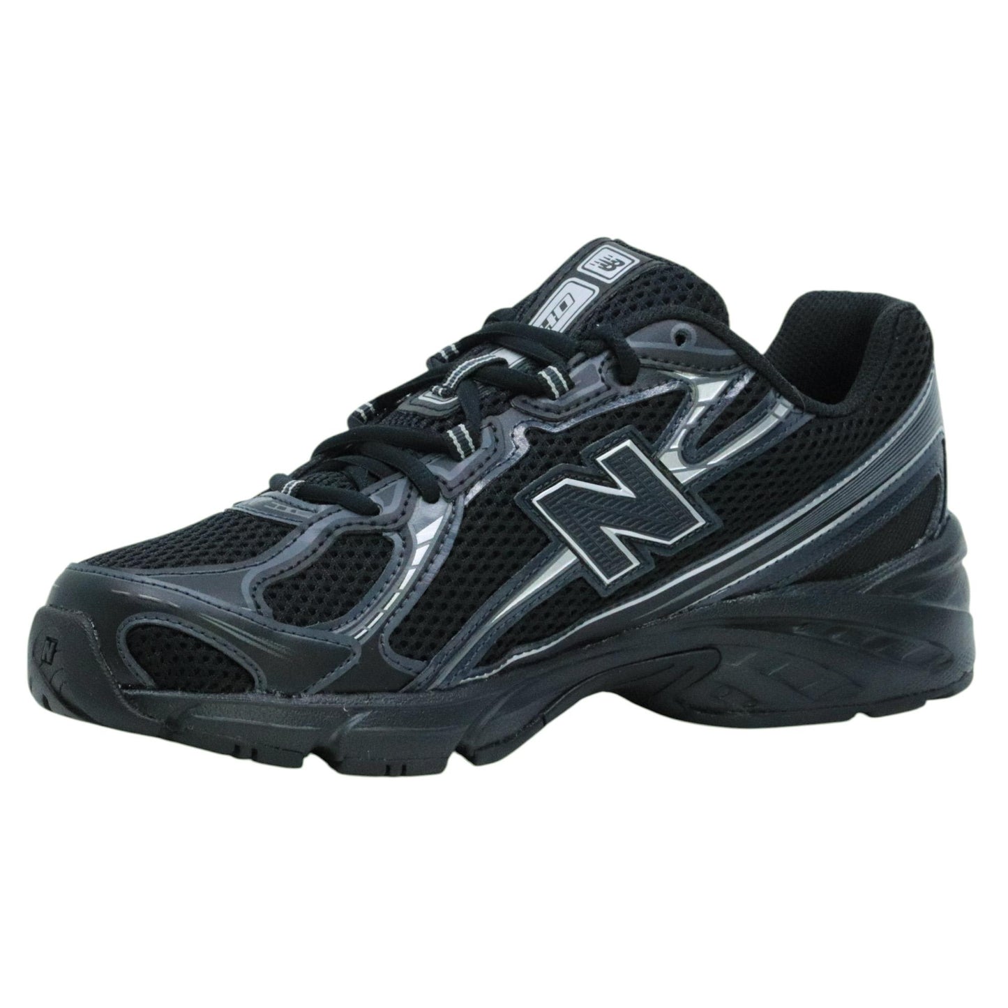 New Balance U740BM2 Black Silver D sneaker donna in mesh nero e argento stile running anni 2000 