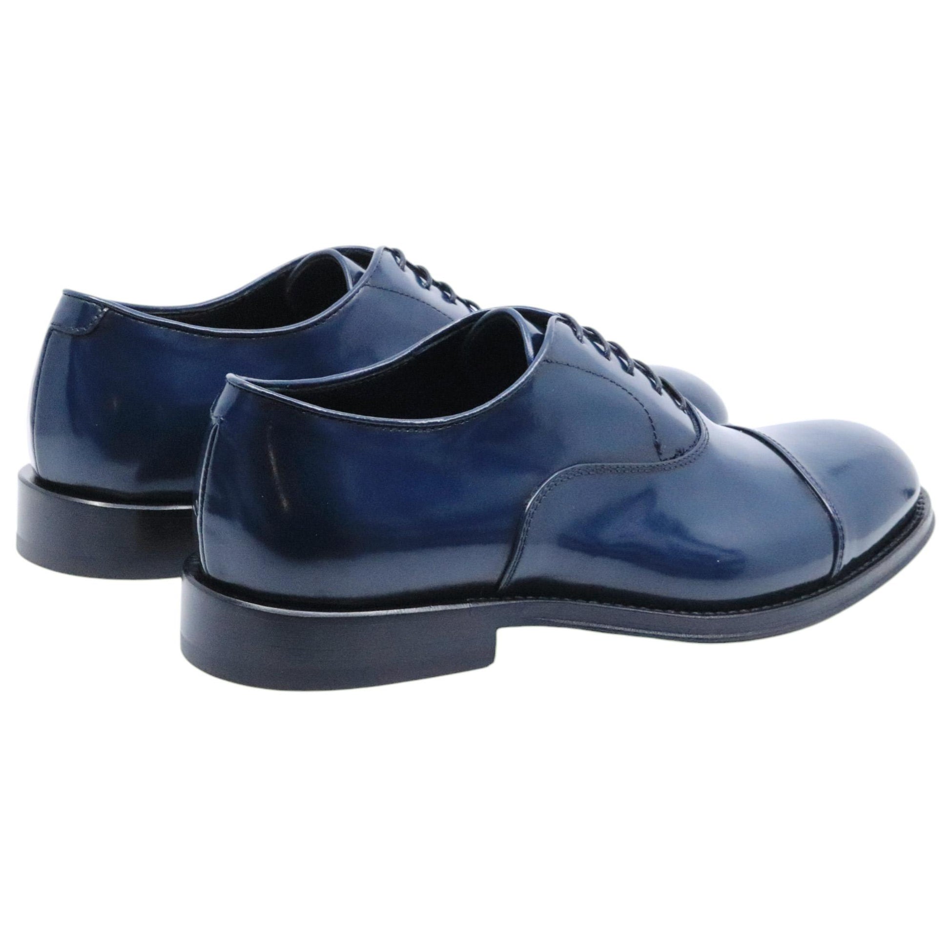 Scarpa Derby uomo Corvari 1823 in pelle blu spazzolata 