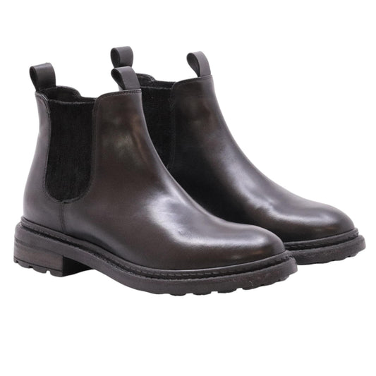 The Seller MW593 chelsea boot donna in pelle nera 