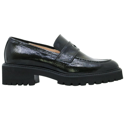 Le Briella Z800 B mocassino donna in pelle naplak nera 